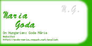 maria goda business card